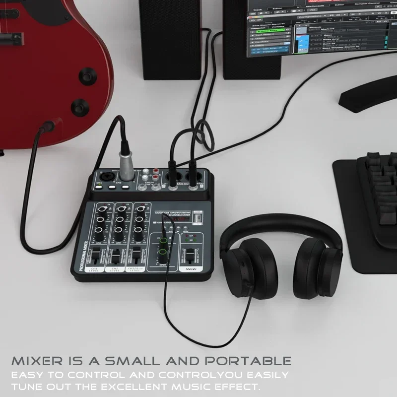 4-Channel Pro Audio Mixing Con - Audio Music Dj ulasan dan harga