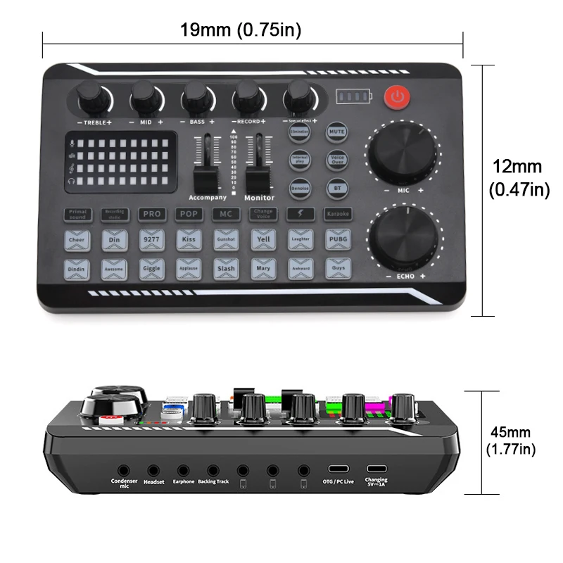 F998 Sound Card Microphone Sou - Audio Music Dj ulasan dan harga